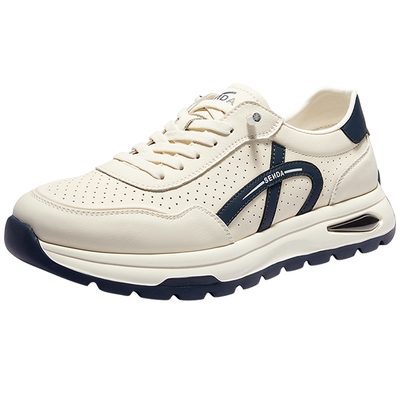 森达夏季新款打孔休闲板鞋男鞋