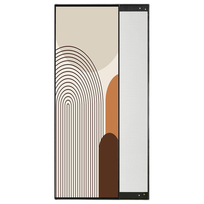 莫兰迪艺术镜隐形全身镜推拉隐藏式镜子卧室试衣镜壁挂家用穿衣镜