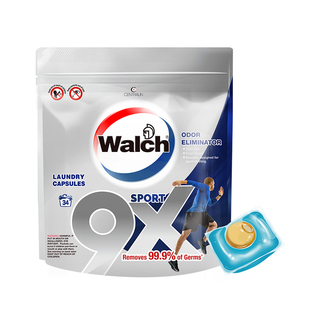 威露士9X除菌洗衣凝珠6粒/34粒运动衣物洁净去污消臭除汗味