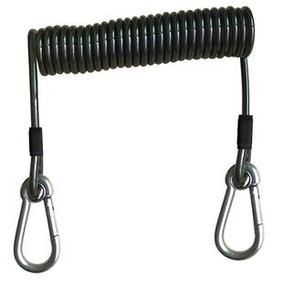 不锈钢丝失手绳海钓失手绳船竿船钓鱼竿伸缩绳钢丝安全绳登山扣