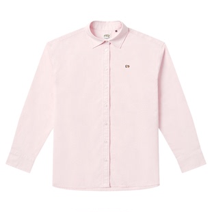 【宽松牛津纺】Hazzys哈吉斯长袖衬衫女春季潮流休闲衬衣通勤上衣