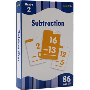 进口英文原版减法计算 Subtraction FlashKids Flash Cards 86张卡片幼儿童数学运算启蒙高效闪卡字卡 学龄前幼小衔接必备英语读物