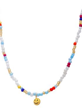 爱可饰品2022年新款笑脸锁骨项