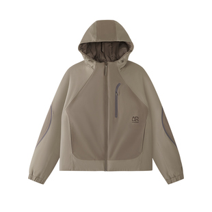 FILA FUSION斐乐潮牌棉服女2026春新款休闲拼色宽松保暖连帽外套