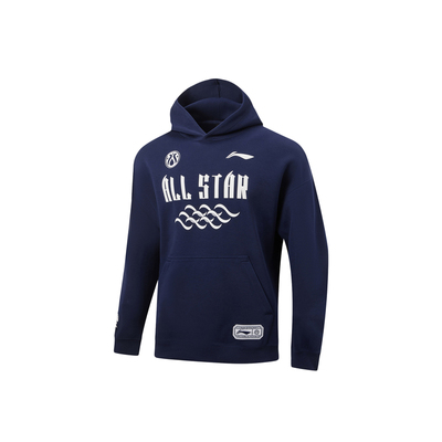 李宁宽松连帽男套头连帽卫衣