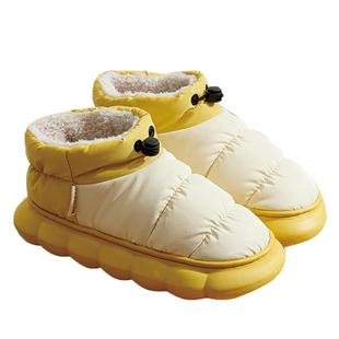 棉拖鞋女士秋冬季包跟加绒厚底室内家居保暖防滑防水外穿月子鞋男