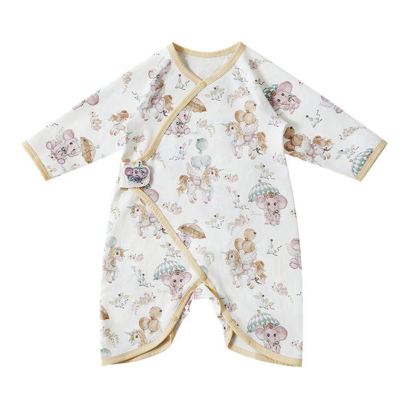 嫚熙婴儿睡衣秋连体衣新生儿衣服