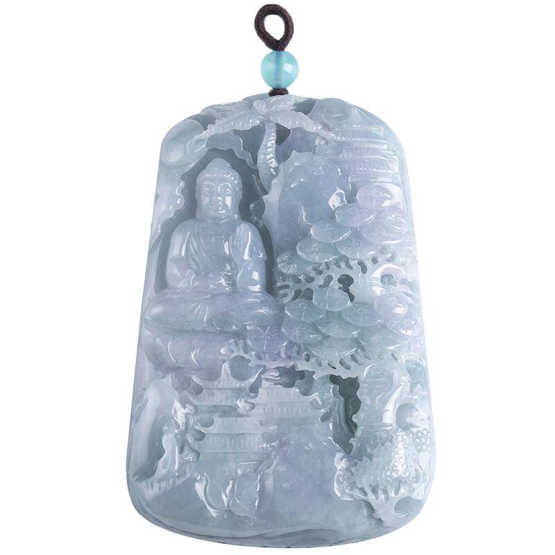 缅甸翡翠大日如来佛吊坠正品