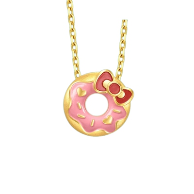 周生生甜甜圈足金吊坠