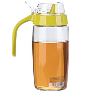 茶花玻璃油壶厨房家用油瓶酱油瓶调料瓶油罐醋瓶醋壶大容量专用