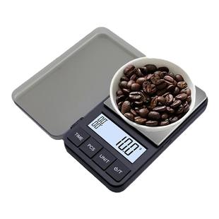 精准手冲咖啡电子秤意式计时秤便携珠宝秤户外mini咖啡豆计量称重