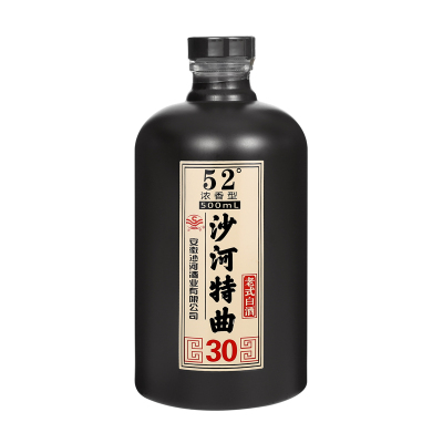 沙河特曲30纯粮浓香型年份高度52度500ml安徽老式白酒高端礼品酒