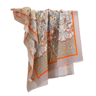 高档纯羊毛围巾女秋冬季高级感披肩外搭两用护颈围脖薄款妈妈丝巾