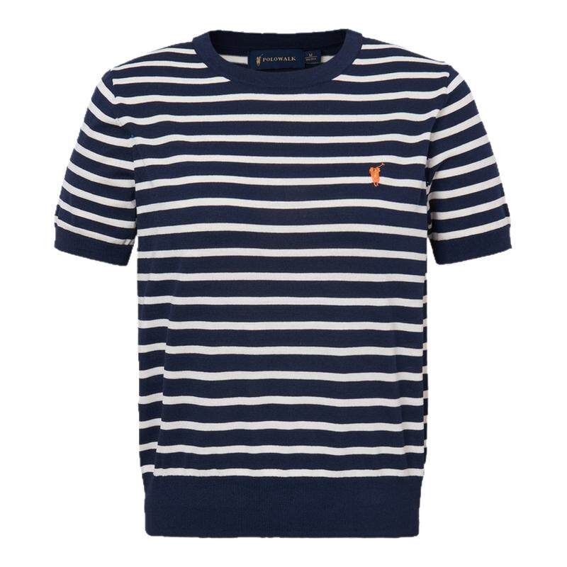 POLOWALK女式针织衫短袖圆V领