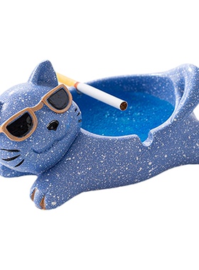VIANNA个性招财猫家用烟灰缸摆件