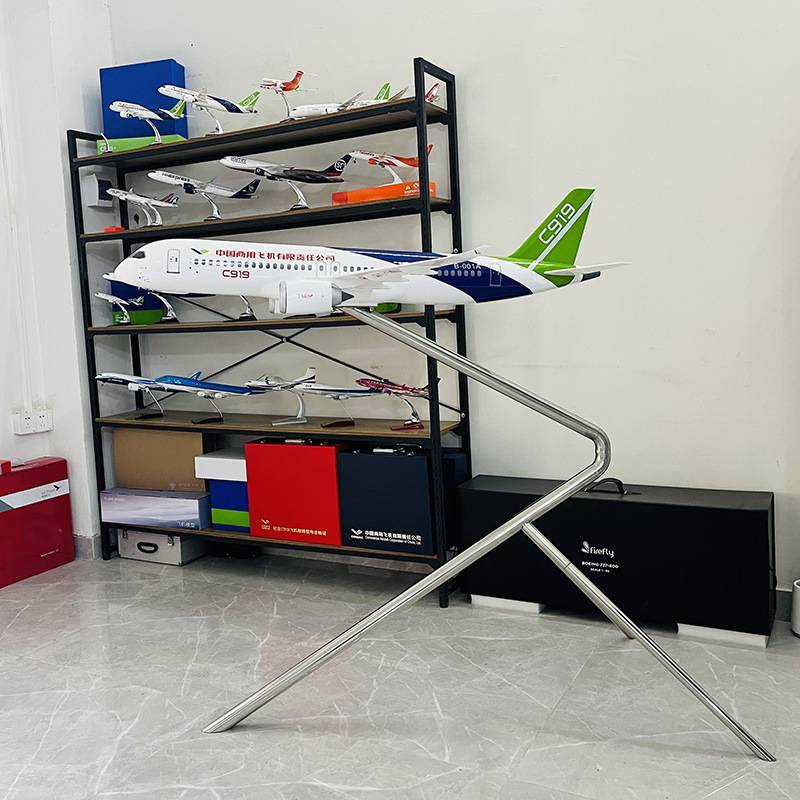 新款120cm中国大飞机模型商飞工艺品落地支架1:30展会广告展馆大