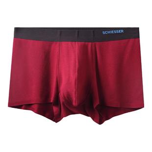 舒雅红内裤男士式 青年夏季无痕新款80S莫代尔冰丝底裤男生平角裤