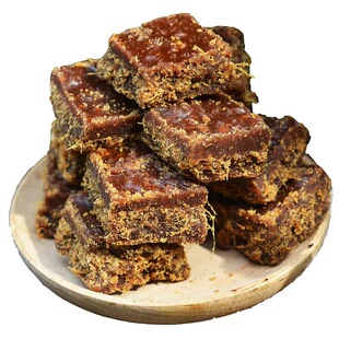 广西桂林原产地正宗红糖黑糖姜丝块状手工农家甘蔗糖无添加纯正