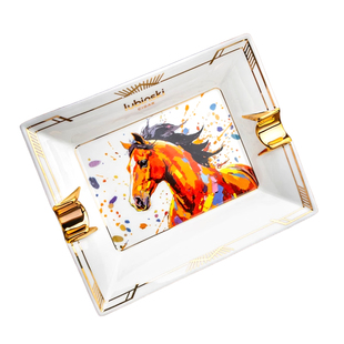 LUBINSKI鲁宾斯基双人位陶瓷雪茄烟灰缸2026马年生肖纪念款