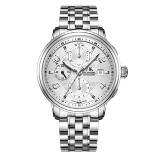 上海牌手表男跑马表全自动机械表多功能防水运动国产腕表正品9003