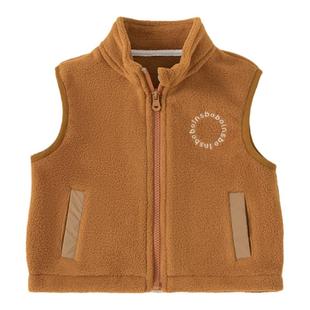 儿童马甲春秋款男童马甲2025新款摇粒绒女童背心外套加绒宝宝秋装
