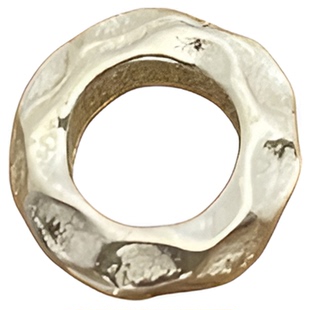 925纯银盘缠DIY配件锤纹银圈隔片珠手串链手工编织绳串珠散粒个性