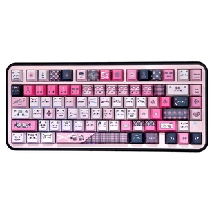 黑粉亚比原厂侧刻V2透光机械键盘键帽135颗热升华磁轴键帽下灯位