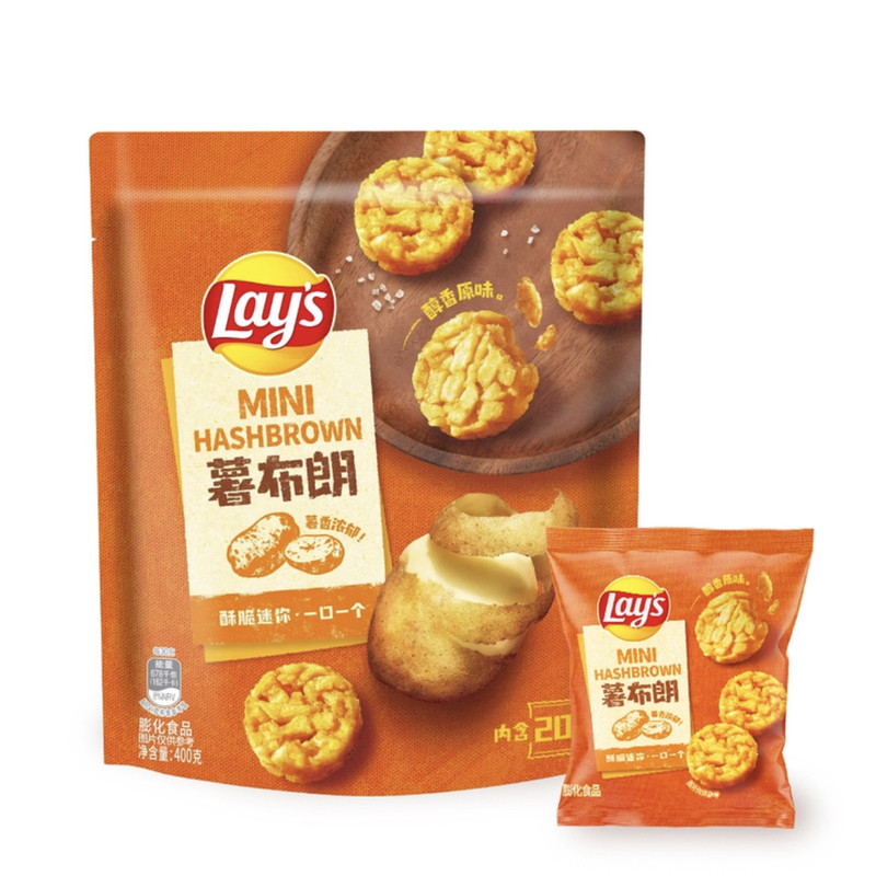 山姆代购6月新品乐事薯布朗迷你薯饼低温慢烘分装尝鲜休闲零食