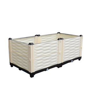 倾阳园艺 屋顶特大型种植箱设备 阳台种菜长方形花盆带万向轮子