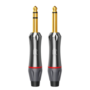 宏尚德6.5mm音频头焊接头镀金6.35大二三芯单声道立体声话筒插头