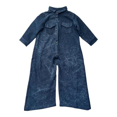 3件5折 Little现货CUCU LAB FW24男宝女宝牛仔扎染连体衣羊毛帽子