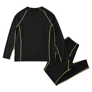 胖男童篮球训练服秋冬款加绒打底紧身衣儿童大男孩速干衣运动套装