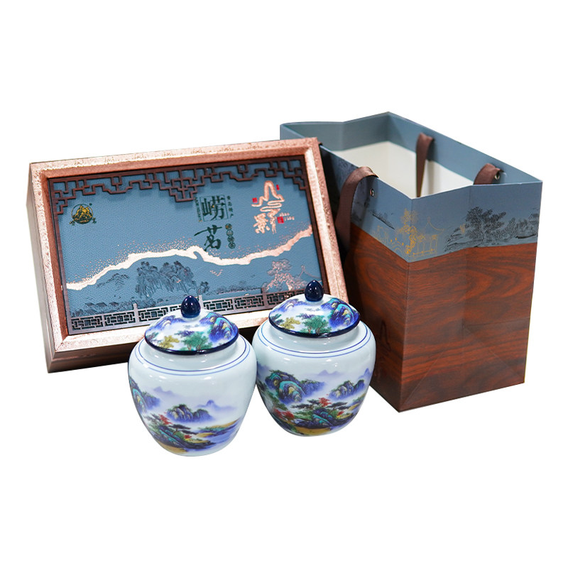 崂茗新茶崂山绿茶瓷罐礼盒装