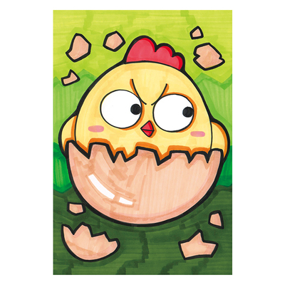 美术风少儿低龄初学入门简单卡片