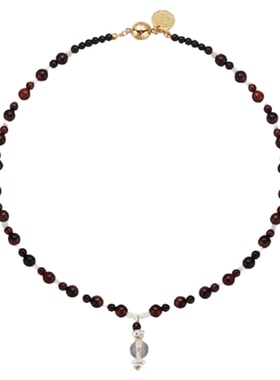 边顶太阳项链手工串珠原创设计