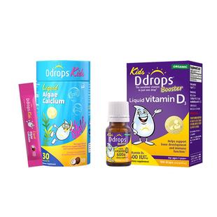 【套装】Ddrops滴卓思儿童维生素D3滴剂+海藻钙镁锌海藻钙宝宝钙