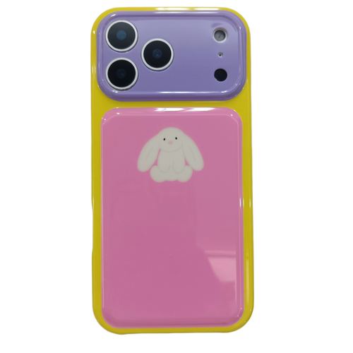 韩系撞色气垫可爱卡通适用苹果17PRO手机壳情侣iPhone16ProMax新款15pro女款小众13全包14防摔简约硅胶软壳套