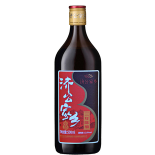 济公家三年陈酿糯米黄酒加饭酒饮用酒500ml*6瓶装酒整箱