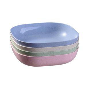 小麦秸秆吐骨碟子家用小盘碟蛋糕点心盘子餐桌骨头碟垃圾盘沙拉碗