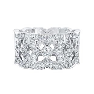 【礼物】De Beers 戴比尔斯 Enchanted Lotus Bloom 白金钻石戒指