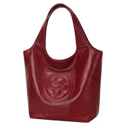 卡思乐红色新娘婚包植鞣牛皮MINI马甲手提包复古樱桃红色小托特包