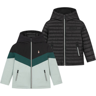 暇步士童装男童双面穿羽绒服冬装大童休闲保暖上衣儿童连帽厚外套