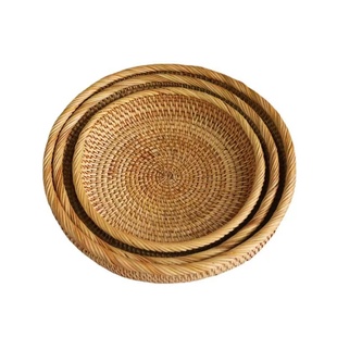 越南进口出口北欧水果篮藤编茶几水果盘欧式客厅创意家用简约现代