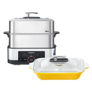 东菱电蒸锅蒸汽锅家用多功能早餐机蒸炖一体锅蒸箱多层不锈钢蒸笼