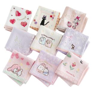 日本可爱动漫卡通猫咪兔子角落生物熊治愈儿童女生洗脸小方巾毛巾
