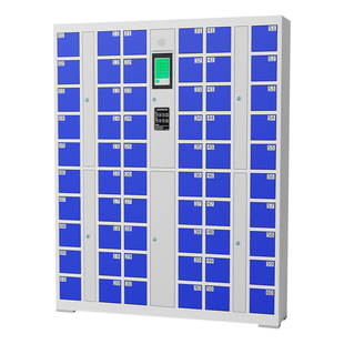 智能手机存放柜充电寄存密码人脸识别刷卡扫码指纹密码员工存储柜