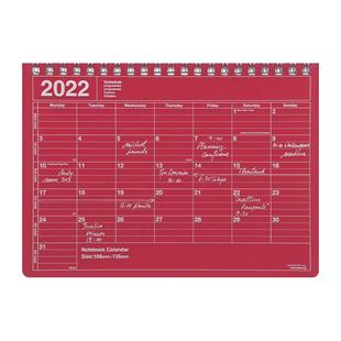 【特惠2折】MARKS 2022年线圈台历手帐B5 B6变型月历时尚透明磨砂封面商务办公记录会议日程安排记事本手账