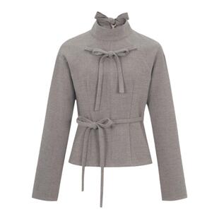 dorydory新中式小立领蝴蝶结绑带衬衫秋冬法式独特绝美小上衣