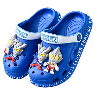 儿童拖鞋夏季新款卡通男童洞洞鞋男孩宝宝洗澡防滑室内亲子凉拖鞋