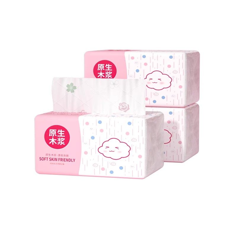 大包印花抽纸家用实惠装整箱批发